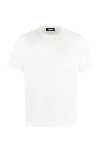 Dsquared2 Cotton Crew-neck T-shirt In White