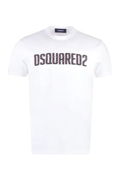 Dsquared2 Cotton Crew-neck T-shirt In White