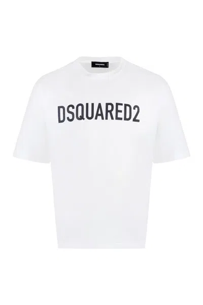 Dsquared2 Cotton Crew-neck T-shirt In White