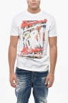 Dsquared2 Cotton Crew-neck T-shirt With Print In White