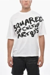 Dsquared2 Cotton Crew-neck T-shirt With Print In White