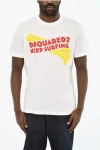Dsquared2 Cotton Crew-neck T-shirt With Print In Multi