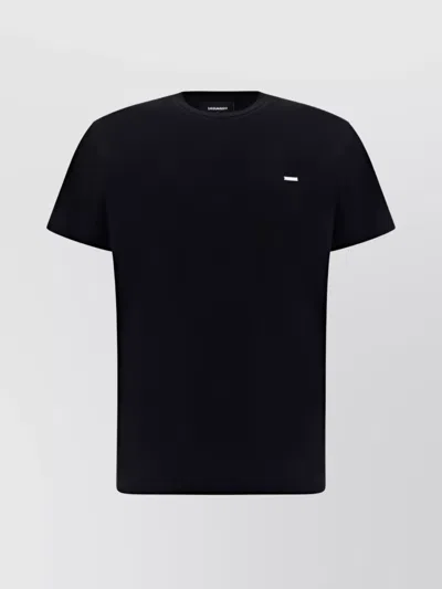 Dsquared2 Cotton Crew Neck T-shirt With Ribbed Detail