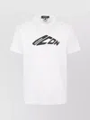 Dsquared2 Cotton Crew Neck T-shirt With Short Sleeves In Regular Fit In White