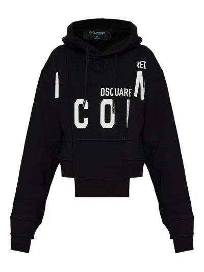 DSQUARED2 DSQUARED2 COTTON CROPPED HOODIE