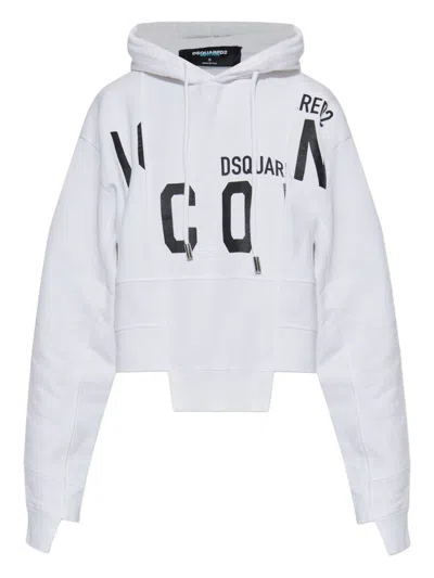 DSQUARED2 DSQUARED2 COTTON CROPPED HOODIE