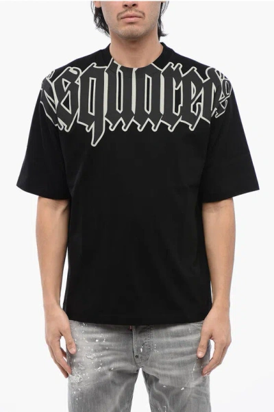 DSQUARED2 COTTON D2 GOTHIC LOOSE FIT T-SHIRT