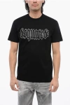 Dsquared2 Cotton D2 Gothic Loose Fit T-shirt With Rhinestones In Black
