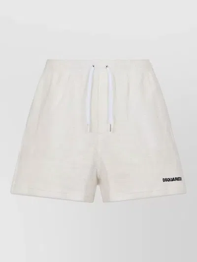 Dsquared2 Drawstring Shorts In Neutral