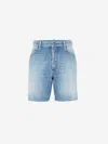 Dsquared2 Blue Jeans With Five-pocket Design And Logo Patch On The Back In Denim Man