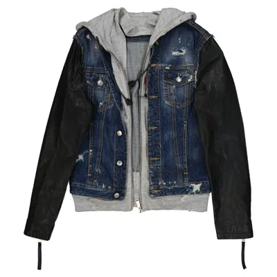 Dsquared2 Cotton Denim Jacket In Blue