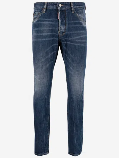 Dsquared2 Cotton Denim Jeans In Blue