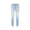 Dsquared2 Logo-patch Tapered-leg Jeans In Blue