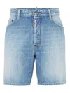 Dsquared2 Blue Jeans With Five-pocket Design And Logo Patch On The Back In Denim Man In Black