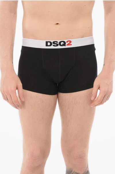 Dsquared2 Cotton Dsq2 Boxer With Logoed Waistband