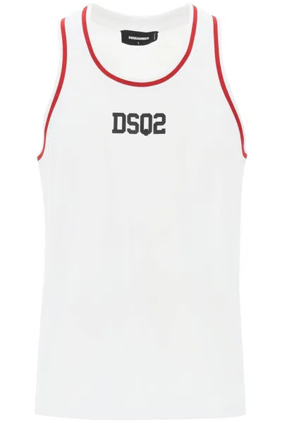 Dsquared2 Logo-print Cotton Tank Top In White