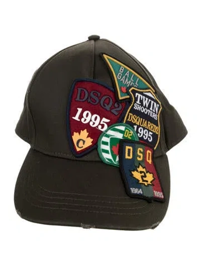 Pre-owned Dsquared2 Cotton Embroidered Baseball Cap W/ Tags In Brown