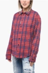 Dsquared2 Cotton Flannel Shirt With Tartan Pattern
