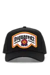 DSQUARED2 COTTON GABARDINE BASEBALL CAP WITH