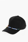 Dsquared2 Cotton Gabardine Cap Embellished With Beads