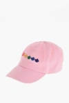 Dsquared2 Cotton Gabardine Rainbow Leaf Cap With Multicolor Detail