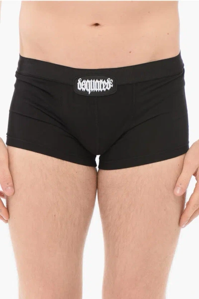 Dsquared2 Cotton Gothic Boxer With Embroidered Logo