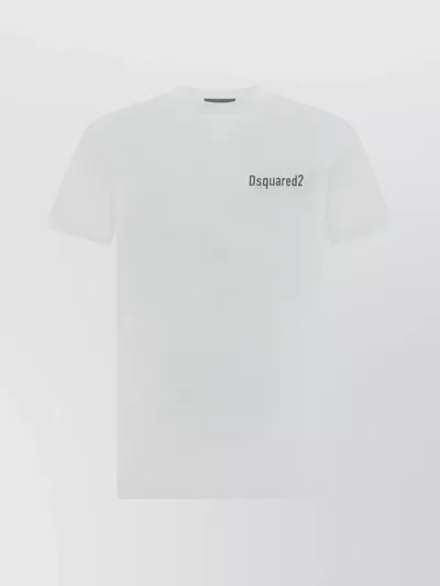 Dsquared2 Cotton Graphic Print T-shirt In White