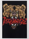 Dsquared2 Cotton Graphic Print T-shirt Monochrome Pattern In Multi