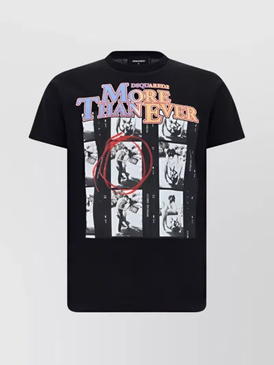 Dsquared2 Graphic-print Cotton T-shirt In Black