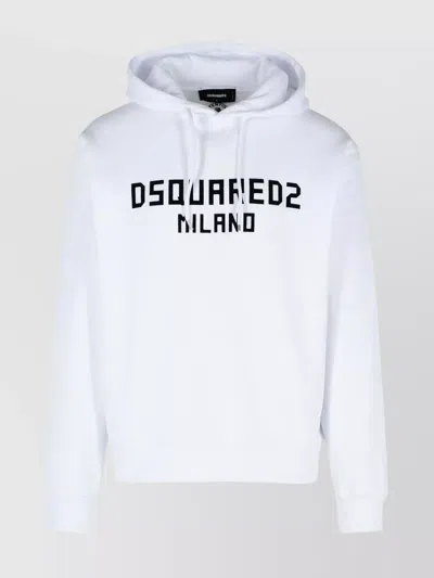 Dsquared2 Cotton Hooded Sweatshirt Drawstring