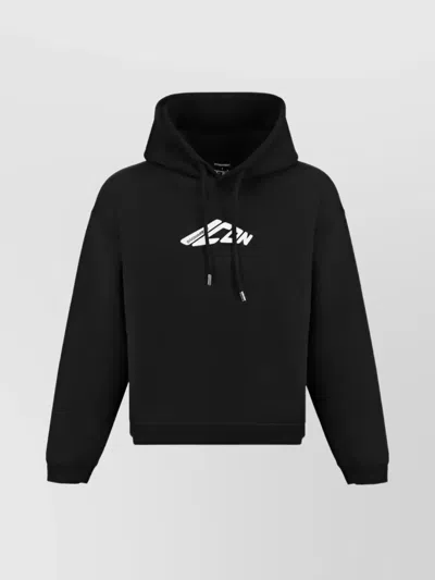 DSQUARED2 COTTON HOODIE ADJUSTABLE DRAWSTRING