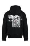 Dsquared2 Cotton Hoodie In Animal Print