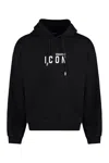 Dsquared2 Cotton Hoodie In Black