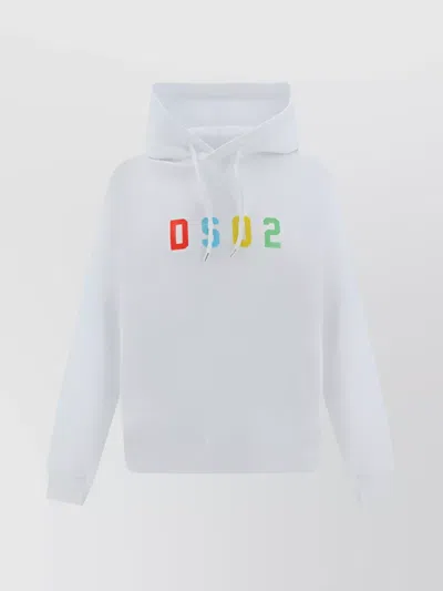 Dsquared2 Logo-print Cotton Hoodie In White