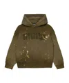 Dsquared2 Vintage Effect Hooded Sweatshirt In Green