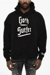 Dsquared2 Cotton Hoodie With Gothic Print