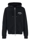 Dsquared2 Black Sweatshirt With Hood And Zip And Logo Detail On The Front In Cotton Man In Black