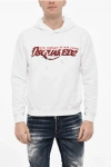 Dsquared2 Cotton Hoodie With Logo Print In White