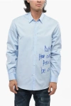 Dsquared2 Cotton How Can You Rock Shirt With Print In Blue