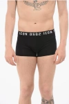 Dsquared2 Cotton Icon Boxer With Logoed Waistband In Black