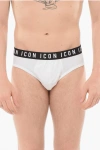 Dsquared2 Cotton Icon Slip With Logoed Waistband In White