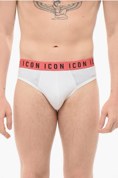 Dsquared2 Cotton Icon Slip With Logoed Waistband