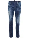 Dsquared2 Distressed Slim-fit Jeans With Paint Splatter Details