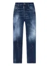 Dsquared2 Distressed Slim-fit Jeans With Paint Splatter Details