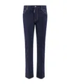 Dsquared2 Blue Jeans With Belt Loops And Logo Patch On The Rear In Denim Man