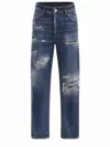 Dsquared2 Cropped 5-pocket Denim Jeans With Waist Loops For Women Ss24 In Blue