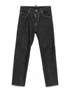 Dsquared2 Straight-leg Denim Jeans With Cotton-elastane Blend In Black