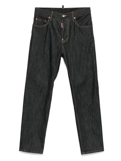 DSQUARED2 COTTON JEANS WITH CONTRAST STITCHING DSQUARED2