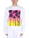Dsquared2 Palm Tree-print Sweatshirt In White