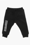 Dsquared2 Cotton Joggers With Side Print Logo In Black